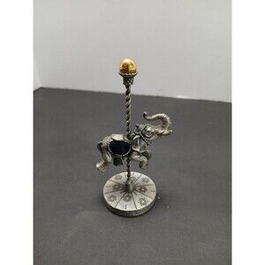 Spoontiques Miniature Carousel‎ Pewter Elephant 1984 Vintage Figurine